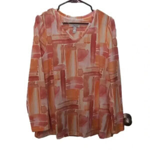 Denim & Co women's long sleeve v-neck tunic